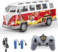 Spobot Remote Control Bus 2.4G Remote Control 1962 Volkswagen Classic Bus with Decals Retro Truck Mo