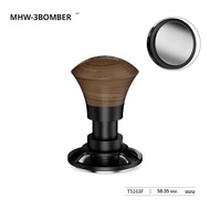 MHW-3BOMBER กาแฟ Tamper 58.35 มม.3 ฤดูใบไม้ผลิโหลด Tamper 30lbs Espresso Tamper แบนและฐานด้าย Profes