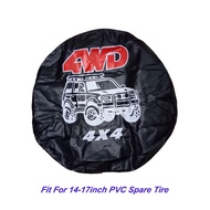 Car Accessories 4WD 4X4 spare wheel tire cover  Heavy-Duty PVC Leather Universal Spare Tire Cover fits For Mitsubishi Pa