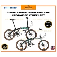 Camp Snoke 11 Upgraded Wheel Folding Bike Shimano 105 Alloy Frame 11 Sp Tektro Hydraulic Brake Basikal Lipat Camp