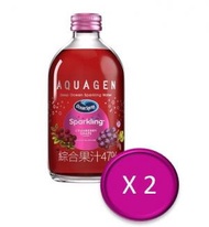 AQUAGEN - 2支裝 - AQUAGEN x Ocean Spray - 蔓越莓葡萄海洋深層氣泡飲(330ml) #台灣熱賣 #有汽果汁飲品