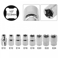 E Type Sockets12 Tool Female Torx Socket Set for E10/E12/E14/E16/E18/E20/E22/E24