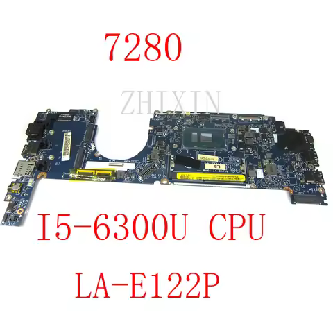 For DELL Latitude 7280 Notebook Mainboard SR2F0 i5-6300U DDR3 Laptop Motherboard CN-09PJNK 09PJNK LA