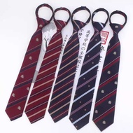 Red Blue Gold Red Stripes Free Lazy Zipper Preppy Style Tie JK-DK Tie Feather Bow Tie Tie