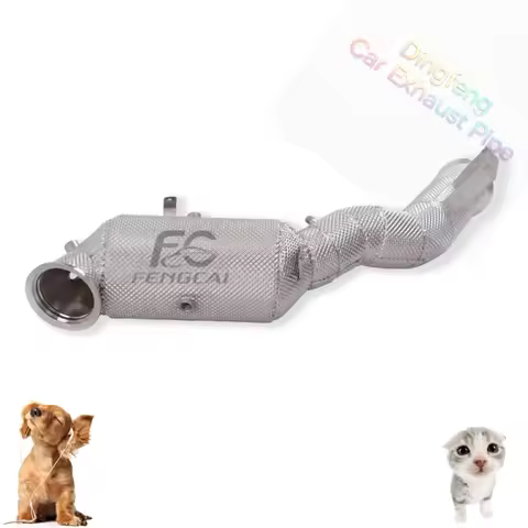 Race Spec Downpipe Exhaust for Mercedes-Benz AMG GLC43 W206 2.0T Exhaus Stainless Steel Heat Shield 