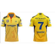 Csk Dhoni&Jadeja Cricket Team polo T-shirt 2025- We can customize it for you for free