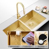 75x41 Double Tub [DIARKIS] Kitchen Sink 3mm Thickness Stainless Steel 304