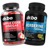 ACV Gummies & Berberine Supplement Capsules - 1000MG Apple Cider Vinegar Gummies & Berberine HCL 120