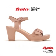 SALE！！Bata บาจา Comfit รองเท้าเพื่อสุขภาพแบบสวมรัดส้น รองรับน้ำหนักเท้า สวมใส่ง่าย สูง 2 นิ้ว สำหรับผู้หญิง รุ่น CLAREY สีชมพู รหัส 7015090