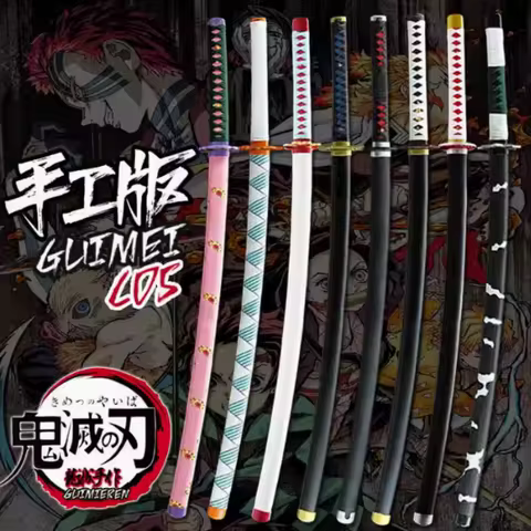 Demon Slayer Katana Sword Original Assembled Anime Cosplay Props Orange Rengoku Kyoujurou Kochou Kan
