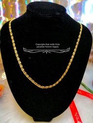 RANTAI LEHER EMAS KOREA COP 916 RANTAI TANGAN LEHER MODERN RANTAI LEHER ULAR GOLD PLATED RANTAI LEHE