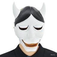 Topeng Rubah Putih Seram Halloween Rubah Iblis x Hamba SS Halaman Hantu Putih Rin Rin Topeng Muka Ke