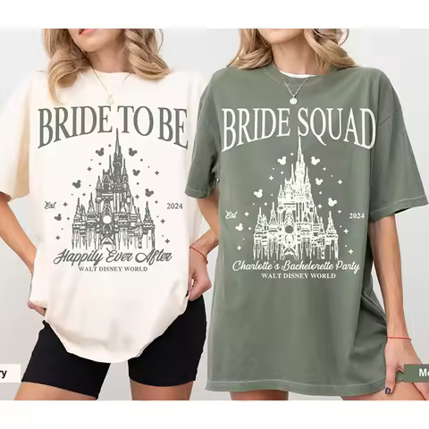 Retro Bachelorette Party Comfort T-Shirt Minnie Team Bride Crew Magic Tee Women Casual Daily Unisex 