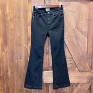 izzue Black Elastic Flared Pants Counter