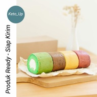 Roll Cake Keto Friendly - Diet Sehat - Halal - 10x20 - Mix Rainbow