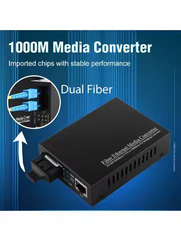 1PCS Gigabit SFP Media Converter 1 SFP to 1 RJ45 Transceiver 10/100/1000M Fiber Optic Switch With 3K