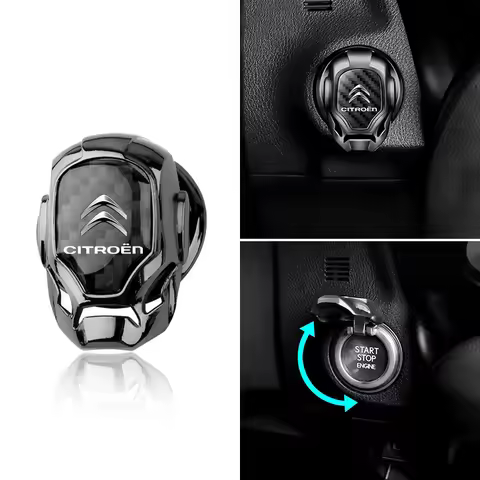 Car One Button Start Protective Cover Ignition Device Badge Sticker For Citroen berlingo xsara picas