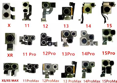 Good Tested Rear Camera For iPhone 11 12 Pro Max 13 14 15 Pro Max Back Rear Main Lens Flex Cable Cam