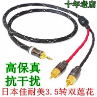 Audio Cable 3.5 Turn Double Lotus 3.5mm One Point Two RCA Japan Jianaimei Audio Power Amplifier Sign