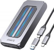 奧睿科 - ORICO 多色發光 RGB 遊戲風格 M.2 NVMe Gen2 10Gbps SSD 外殼 銀色 原裝行貨 二年保用 [M2R1-G2]