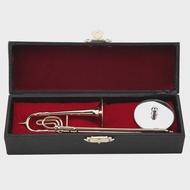 cod Miniature Trombone Replica with Stand and Case Gold Plated Instrument Model Musical Ornaments Ch