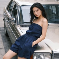 ✨Closed Eyes yyds Overalls Overalls A36 Temperament Fashionable Tube Top Overalls Women Summer Thin 