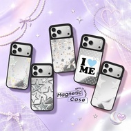 Ribbon Bow Bunny Star Y2K Trendy Lace Mirror Phone Case Baddie Style Shockproof Hard Acrylic Cover F