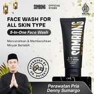 OZ7Y 【o1】SOMBONG 5-in-1 Facial Cleanser With Coffee & Ginseng 100ml Men's Facial Soap Cleansing Brig