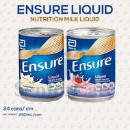 Ensure Milk Liquid Vanilla Strawberry Nutrition 250ml x 24 can carton Adult Daily Protein Gluten Free