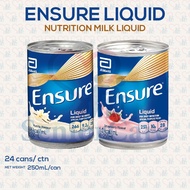 Ensure Milk Liquid Vanilla Strawberry Nutrition 250ml x 24 can carton Adult Daily Protein Gluten Fre