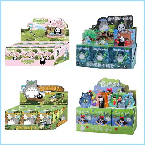 hot new Totoro Anime Blind Box Hayao Miyazaki Fairy Tale Elves Mysterious Model Kawaii Home Decor Ki