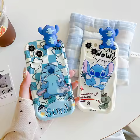 Stitch Head Grip Tok Holder Wave Soft Phone Case for Huawei Y9S Y70 Nova 11i 12 10 SE 9 P40 Lite P60