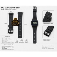 Strap Casio F-91W F-94W F-105W Rubber Watch CASIO Full Black Color