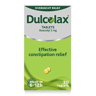 Dulcolax Overnight Relief Laxative Tablets Bisacodyl 5 mg Effective Constipation Relief in 6 - 12h (30 tablets)