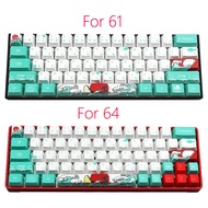 Coral Sea Keycaps Five Sides Dye Sublimation Process 71 Keys OEM Highly Compatible with 61/64 Keyboa