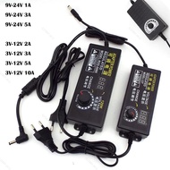 Adjustable AC 220V To DC 12V 9V 24V Power Supply Charger 9V-24V 3V-12V 1A 2A 3A 5A 10A Adapter  MY15