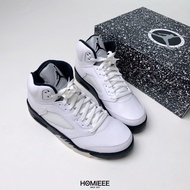 [Homieee] Air Jordan 5 Reverse Metallic Black White Men's Shoes DD0587-110