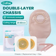 Cofoe 10pcs Two-piece Colostomy Stoma Bag 20-65mm Cut Size Ostomy Pouch Disposable Ileostomy Fistula Bags Waterproof Cover Set