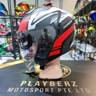 TARAZ *PSB APPROVED MATT BLACK RED HELMET