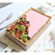 ((Baking Master) Chefmade wk9830 Golden Non-Stick Detachable Rectangular Pan (11 "x 7 ") Square Baki