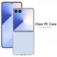 Slim Hard PC Clear Transparent Case For Samsung Galaxy Z Flip7 Flip 7 FE Flip7 5G ShockProof Phone C