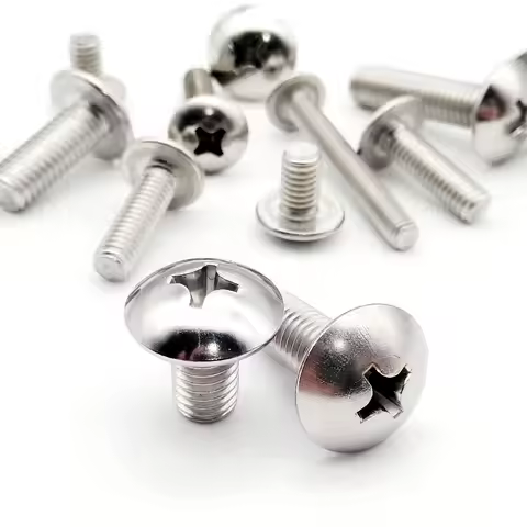 10/50pcs M2 M2.5 M3 M4 M5 M6 304 A2-70 stainless steel JISB1111T Phillips Truss Head Large Flat Roun