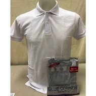 POLO SHIRT WHITE BLUE CORNER FOR MEN