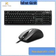Combo Fuhlen L411 + L102 keyboard and mouse set – wired USB – 1000 DPI mouse, 3M clicks, ergonomic k