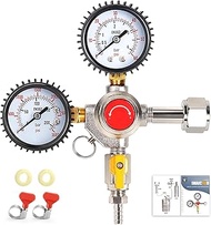 Imaictuu CO2 Regulator Beer Regulator CGA-320 Kegerator Regulator CO2 Beer Keg Regulator with 0-60PS