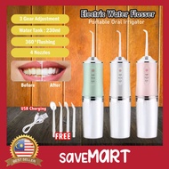 Portable 4 in 1 Electric Water Floss Teeth Cleaner Water Jet Oral Irrigator Powerful Floss/Mesin Pem