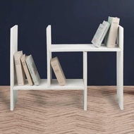 Veneer DIY Table Bookshelf Organizer Wooden 50x17x34.5cm - ZW404 - White AM10 Alanmasbro10