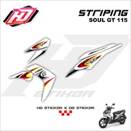 Mio Soul GT 115 Motorcycle Striping Sticker Decal Sticker Soul GT Simple List Mio Soul GT WHITE HD S