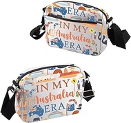 VAMSII Australia Travel Traveling Gift Australia Era Makeup Bag Australia Trip Vacation Cosmetic Bag