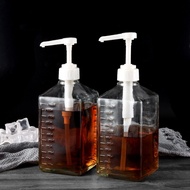 Glass Syrup Bottle 1100ml - Plastic Sirup Pump Bottle 1600ml With Pumb Spout 10cc
